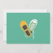 ガーリーシューズ&ス図解入りの、写真付きのニーカー結婚ズ（ミント） 招待状 (裏面)