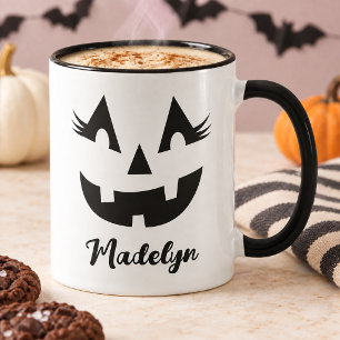 ガーリージャックオランタン スクリプト名入り ハロウィン マグカップ
