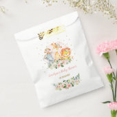 ガーリージャングルサファリ動物/赤面ピンクフローラ フェイバーバッグ (封をした状態)