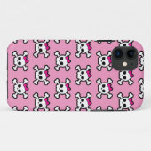 ガーリースカルとクロスボーンズのパンク模様 Case-Mate iPhoneケース (裏面(横))