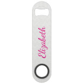 ガーリースクリプト名クラシック（グレー山形） スピード栓抜き (裏面)