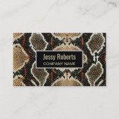 ガーリースタイリッシュアニマルプリント 名刺 (正面)