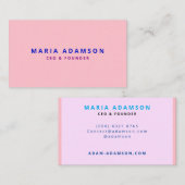 ガーリースタイリッシュPink Founder Ceo President 名刺 (正面/裏面)