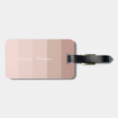 ガーリーストライプのグラデーションモノグラムパーソナライズされた ラゲッジタグ (裏面横)