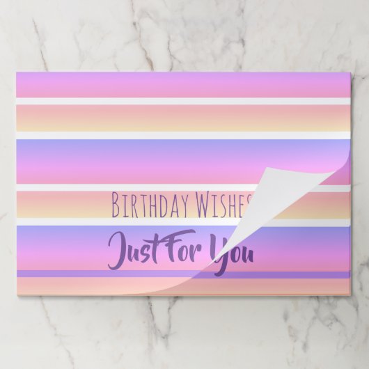 ガーリーストライプデザイン ペーパーパッド (折り畳み)