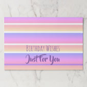 ガーリーストライプデザイン ペーパーパッド (正面)