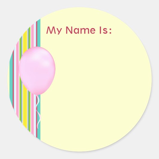 ガーリーストライプ ラウンドシール (正面)