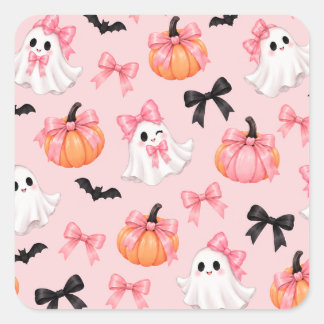 ガーリースポーキーなハロウィンの雰囲気 スクエアシール
