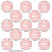 ガーリーソフトボール13カスタム人の名前 シール (正面)