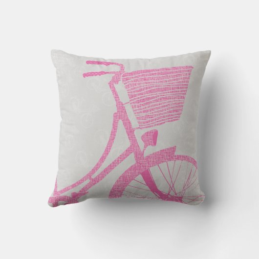 ガーリータイポグラフィ引用文自転車に乗りたい クッション (裏面)