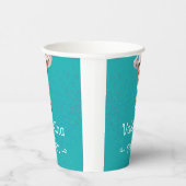 ガーリーターコイズツュエレガントバレリーナ誕生日 紙コップ (右)