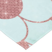 ガーリーティール（緑がかった色）ピンクグリッター水彩人魚はかりで測 テーブルクロス (アングル)