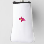 ガーリーデザイン、光金ゴールド、紫がかった赤 ゴルフヘッドカバー (回転90)