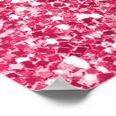 ガーリートレンディーバブルガムピンクヒョウアニマルプリント ポスター (角)