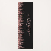 ガーリートレンディーバラ金ゴールドグリッタースクリプト名 ヨガマット (正面)