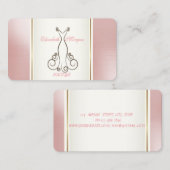 ガーリートレンディーモダンエレガント、ドレス 名刺 (正面/裏面)