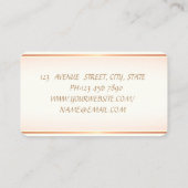 ガーリートレンディーモダンエレガント、ドレス 名刺 (裏面)