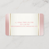 ガーリートレンディーモダン金ゴールドパイナップル熱帯熱 名刺 (裏面)