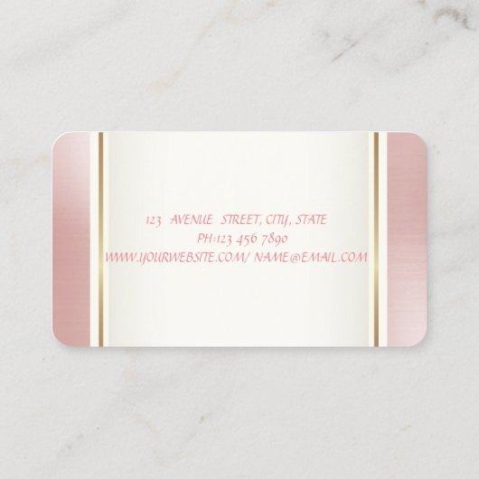 ガーリートレンディーモダン金ゴールドパイナップル熱帯熱 名刺 (裏面)