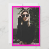 ガーリーネオ縁どンクの脚本写真Sweet 16 招待状 (裏面)