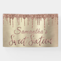 ガーリーハッピーバースデースウィート16バラ金ゴールドグリッター