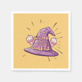 ガーリーハロウィーン – スイーツへのウィザードウェイ スタンダードカクテルナプキン