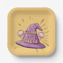 ガーリーハロウィーン – スイーツへのウィザードウェイ ペーパープレート