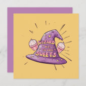ガーリーハロウィーン – スイーツへのウィザードウェイ 招待状 (正面/裏面)