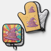 ガーリーハロウィーン – スイーツへのウィザードウェイ 鍋つかみ&鍋敷きセット (正面/裏面)