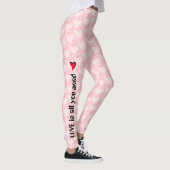 ガーリーハート形状水玉模様 レギンス (右)