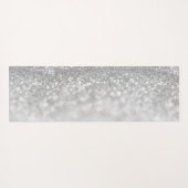 ガーリーハート銀グリッターカスタム ヨガマット (裏面(横))