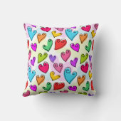 ガーリーハート鮮やかズキュートロマンチックバレンタインデー クッション (裏面)