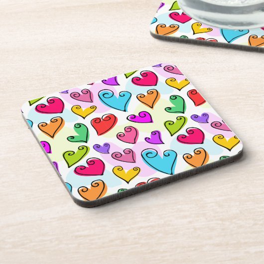 ガーリーハート鮮やかズキュートロマンチックバレンタインデー コースター (左側)