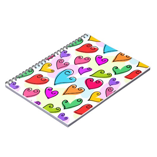 ガーリーハート鮮やかズキュートロマンチックバレンタインデー ノートブック (左側)