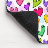 ガーリーハート鮮やかズキュートロマンチックバレンタインデー マウスパッド (コーナー)