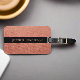 ガーリーバラエレガント金ゴールドピンクモノグラム名旅行 ラゲッジタグ