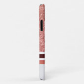 ガーリーバラストライプ金ゴールドフェイクグリッター(名前) Case-Mate iPhoneケース (裏面/右)