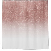 ガーリーバラフェイク金ゴールドシークイングリッターホワグラデーションイ シャワーカーテン (正面)