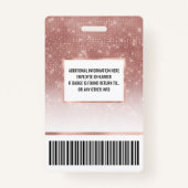 ガーリーバラフェイク金ゴールドシークイングリッターホワグラデーションイ バッジ (裏面)