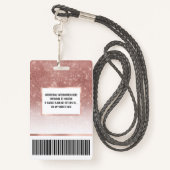 ガーリーバラフェイク金ゴールドシークイングリッターホワグラデーションイ バッジ (裏面ランヤード)