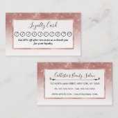 ガーリーバラフェイク金ゴールドシークイングリッターホワグラデーションイ ロイヤリティカード (正面/裏面)