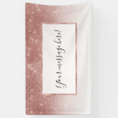 ガーリーバラフェイク金ゴールドシークイングリッターホワグラデーションイ 横断幕 (縦)