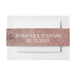 ガーリーバラモダン金ゴールドグリッターホイルベリーバンド 招待状ベリーバンド