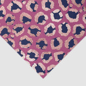 ガーリーバラモダン金ゴールドネイビーパープルヒョウ印刷 薄葉紙 (詳細)