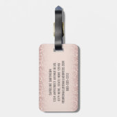 ガーリーバラ金ゴールドカスタムグリッター空港符号おもしろい ラゲッジタグ (裏面縦)