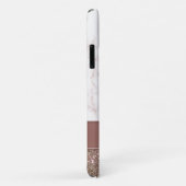 ガーリーバラ金ゴールドグリッターおよび大理石スクリプト名 Case-Mate iPhoneケース (裏面/右)