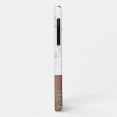 ガーリーバラ金ゴールドグリッターおよび大理石スクリプト名 Case-Mate iPhoneケース (裏面/左)