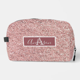 ガーリーバラ金ゴールドグリッタースパークルスモノグラム名 ドップキット