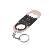 ガーリーバラ金ゴールドグリッタードライモノグラムのプ キーホルダー栓抜き (裏面アングル)