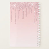 ガーリーバラ金ゴールドグリッタードリップスグラデーションモノグラム2021 プランナー手帳 (裏面)